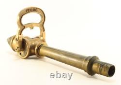 Buse de tuyau d'incendie en bronze/laiton des années 1930, A. Dubois Brevete