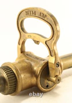 Buse de tuyau d'incendie en bronze/laiton français des années 1930, A. Dubois Brevete