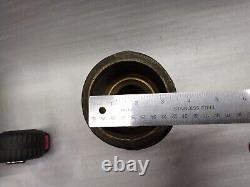 Buse de tuyau d'incendie en bronze vintage avec raccord en bronze