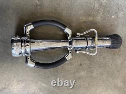 Buse de tuyau d'incendie en chrome Elkhart Brass vintage