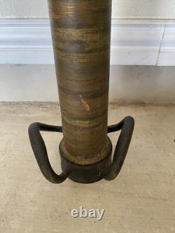 Buse de tuyau d'incendie en cuivre et laiton de style vintage antique, voir les photos