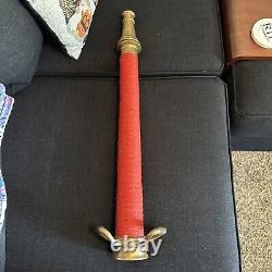 Buse de tuyau d'incendie en laiton Antique American LaFrance (Playpipe des Underwriters) de 25 pouces de longueur