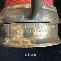 Buse de tuyau d'incendie en laiton Antique American LaFrance (Playpipe des Underwriters) de 25 pouces de longueur