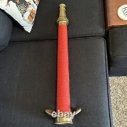 Buse de tuyau d'incendie en laiton Antique American LaFrance (Playpipe des Underwriters) de 25 pouces de longueur