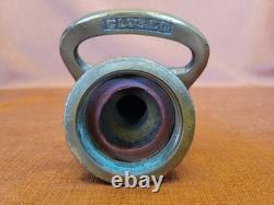 Buse de tuyau d'incendie en laiton Colt antique 12,5