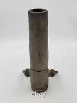 Buse de tuyau d'incendie en laiton antique 9,5 pouces de haut MARQUE INCONNUE