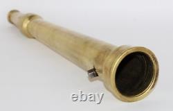 Buse de tuyau d'incendie en laiton antique - Objet de collection vintage de lutte contre l'incendie