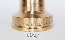 Buse de tuyau d'incendie en laiton antique Powhatan - Mémorabilia vintage de lutte contre les incendies