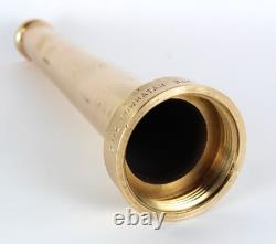 Buse de tuyau d'incendie en laiton antique Powhatan - Mémorabilia vintage de lutte contre les incendies