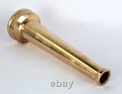 Buse de tuyau d'incendie en laiton antique Powhatan - Mémorabilia vintage de lutte contre les incendies
