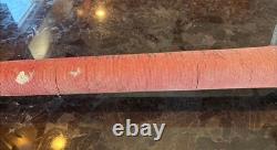 Buse de tuyau d'incendie en laiton enveloppée de tissu rouge vintage Powhatan B & I Works U. S. A.