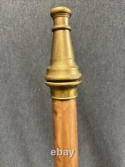 Buse de tuyau d'incendie en laiton et cuivre vintage 30 Boston Woven Hose & Rubber Co