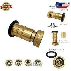 Buse de tuyau d'incendie en laiton haute performance 1,5 polyvalente et portable