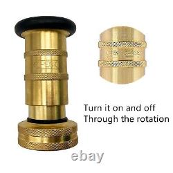 Buse de tuyau d'incendie en laiton réglable soutient diverses applications 2 NPT/NPSH