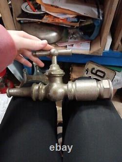 Buse de tuyau d'incendie en laiton vintage