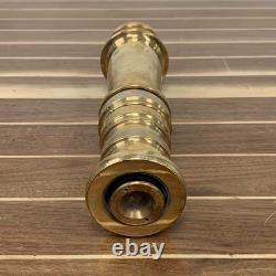 Buse de tuyau d'incendie en laiton vintage