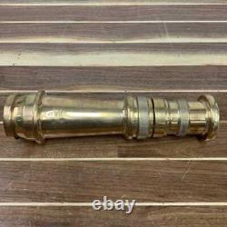Buse de tuyau d'incendie en laiton vintage