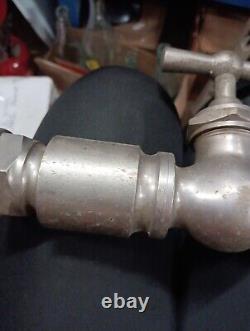 Buse de tuyau d'incendie en laiton vintage