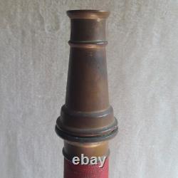 Buse de tuyau d'incendie en laiton vintage 1968 Powhatan B&I Works NS 30 Sapeur-pompier West VA