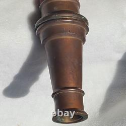 Buse de tuyau d'incendie en laiton vintage 1968 Powhatan B&I Works NS 30 Sapeur-pompier West VA
