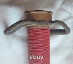 Buse de tuyau d'incendie en laiton vintage 1968 Powhatan B&I Works NS 30 Sapeur-pompier West VA