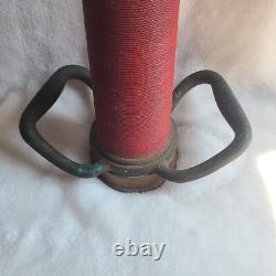 Buse de tuyau d'incendie en laiton vintage 1968 Powhatan B&I Works NS 30 Sapeur-pompier West VA