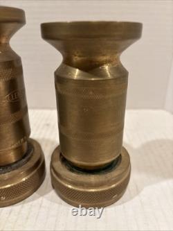 Buse de tuyau d'incendie en laiton vintage 7171L WD Allen MFG. Co Chicago, IL