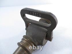 Buse de tuyau d'incendie en laiton vintage 9,5 pouces de long ouverture 1/2