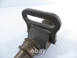 Buse de tuyau d'incendie en laiton vintage 9,5 pouces de long ouverture 1/2