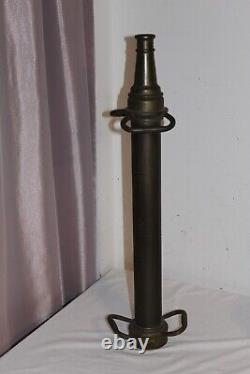 Buse de tuyau d'incendie en laiton vintage Larkin