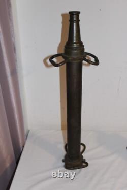 Buse de tuyau d’incendie en laiton vintage Larkin