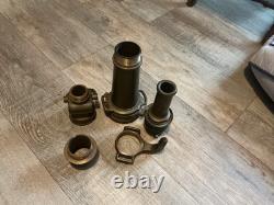Buse de tuyau d'incendie en laiton vintage Larkin