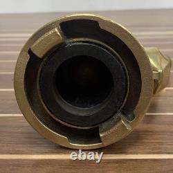 Buse de tuyau d'incendie en laiton vintage et en caoutchouc