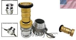 Buse de tuyau d'incendie en thermoplastique durable de 2 pouces NPSH/NPT avec pulvérisation réglable