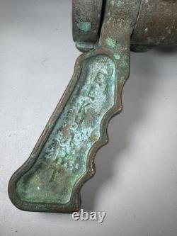 Buse de tuyau d’incendie militaire américaine vintage en laiton 1,5 NPSH NSN 4210-00-465-1906 RARE