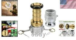 Buse de tuyau d’incendie robuste en laiton 2 NPSH à débit constant, jet diffusé avec 2x aluminium Ca