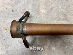 Buse de tuyau d'incendie vintage antique en laiton massif HB Sherman MFG Co à alésage lisse