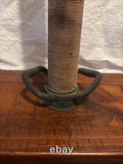Buse de tuyau d’incendie vintage en laiton à 30 positions – ancien tuyau de pompier