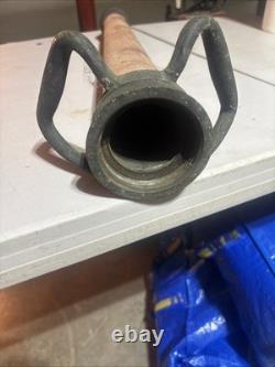 Buse de tuyau d’incendie vintage en laiton à 30 positions – ancien tuyau de pompier
