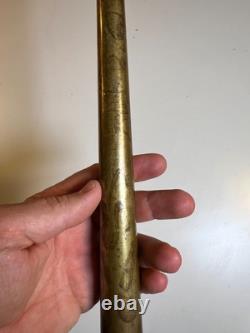 Buse de tuyau d'incendie vintage en laiton massif, embout fileté conique 12, antique incendie