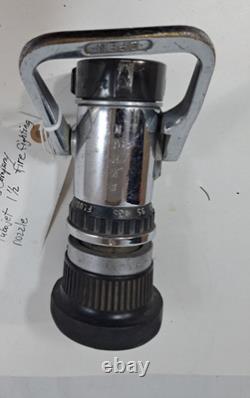 Buse de tuyau de pompier Turbojet de la société AKRON en laiton vintage, en bon état