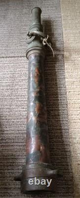 Buse de tuyau de pompier en laiton Vintage Elkhart Mfg Co. 27