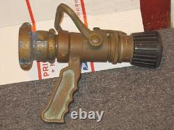 Buse de tuyau de pompier en laiton vintage grande taille