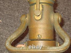 Buse de tuyau de pompier en laiton vintage grande taille