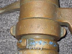 Buse de tuyau de pompier en laiton vintage grande taille