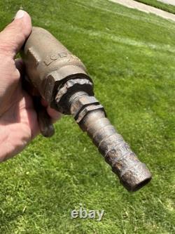 Buse en laiton de pompier antique Pyrene haute pression extincteur vintage Newark