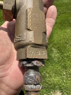 Buse en laiton de pompier antique Pyrene haute pression extincteur vintage Newark