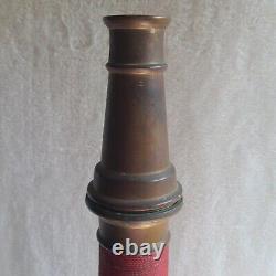 Buse en laiton de tuyau d'incendie vintage 1968 Powhatan B&I Works NS 30 pompier West VA