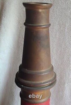 Buse en laiton de tuyau d'incendie vintage 1968 Powhatan B&I Works NS 30 pompier West VA