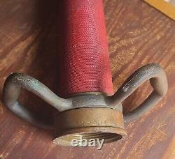 Buse en laiton de tuyau d'incendie vintage 1968 Powhatan B&I Works NS 30 pompier West VA